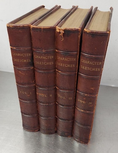 COMPLETE SET 4 - CHARACTER SKETCHES OF ROMANCE FICTION & THE DRAMA, BREWER, 1892 - Picture 3 of 12