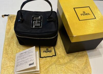 Authentic Fendi Vanity Accessory Pouch Mini Bag Handbag Zucca | eBay