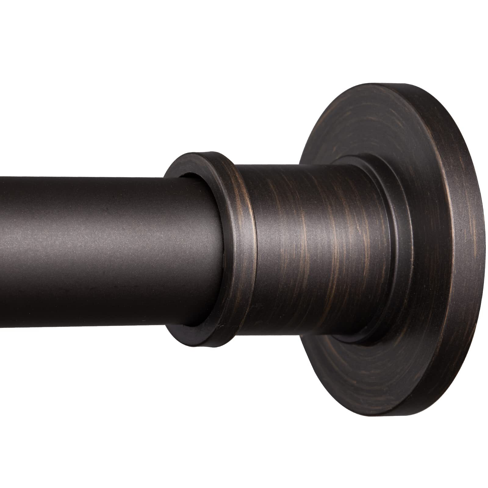 Industrial Shower Rod 43-72 Inch Non-Rust Stainless Steel Bronze Finial