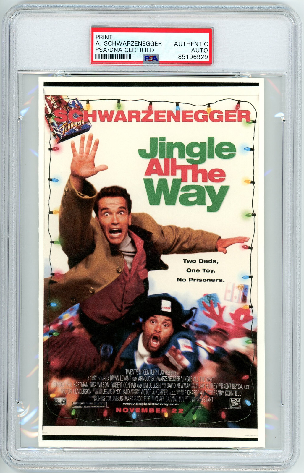 PSA/DNA Arnold Schwarzenegger Autographed "Jingle All The Way" Photograph Print