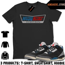 Shirt To Match AJ 3 Rare Air 2025 Sneaker Matching Tee Krispy Kicks T-Shirt