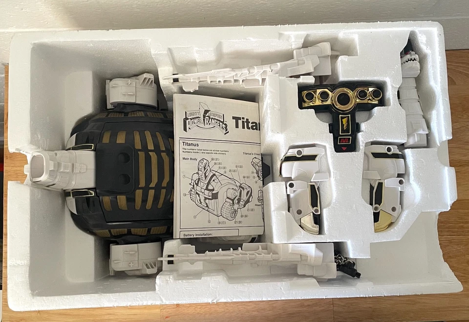 Vintage Bandai Mighty Morphin Power Rangers Titanus Box Open 93 No Harness, Sale - image 3 of 4