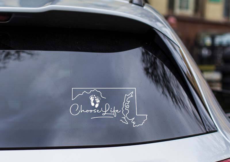 Maryland Choose Life Vinyl Cut-Out Pro-Life Vinyl Cut-Out Sticker