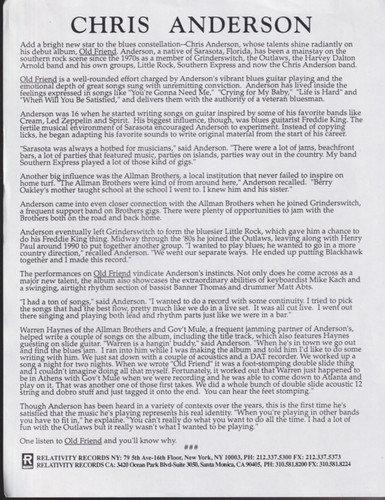Chris Anderson Pressemappe für alten Freund 1995 - Bild 2 von 2