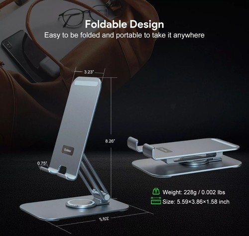 ESOULK Supporto per Tablet in Lega di Alluminio | Grigio - Foto 5 di 9