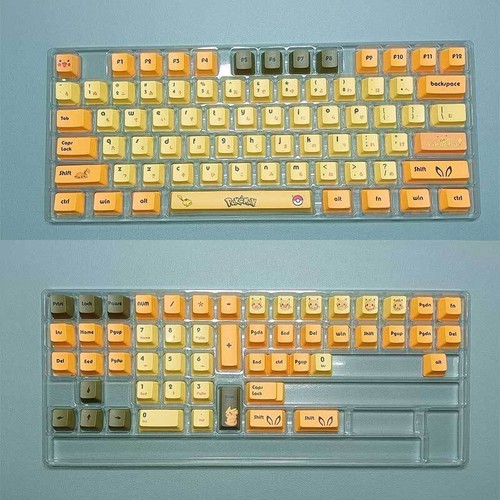 Anime Pikachu Japanese Custom Keycap Set Fit for Cherry MX Mechanical Keyboards - Picture 6 of 7