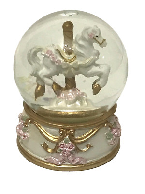 Golden Glow - Carousel Snow Globe (B)