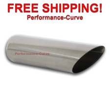 Stainless Steel Exhaust Tip Angle Cut - 2 Inlet - 2.25 Outlet - 9 Long Stainless Steel Exhaust Tip Angle Cut - 2 Inlet - 2.25 Outlet - 9 Long