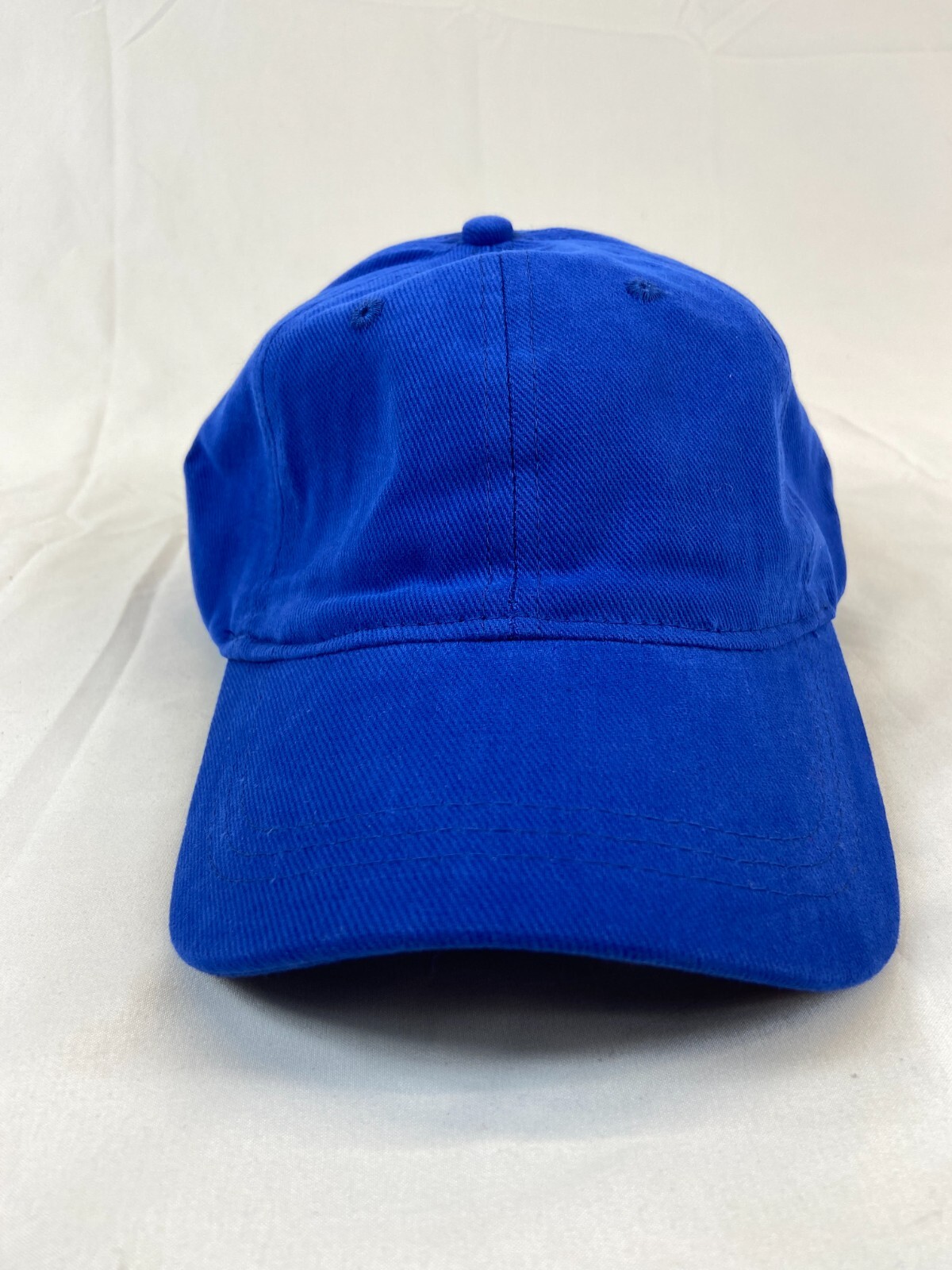 Solid Blue Baseball Cap Strapback Hat Casual Wear… - image 10