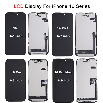 US OEM For iPhone 16 Plus Pro Max OLED LCD Display Touch Screen Replacement Part