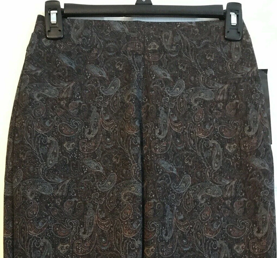 Mode de Vie Black, Brown Blue Paisley Legging Size 0 NWT - Image 2 of 4