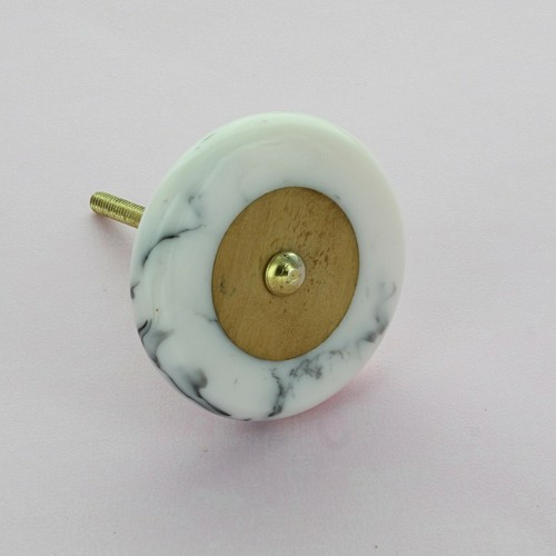 Marble Effect Coloured Disc Door Knobs By G Decor - Picture 5 of 5