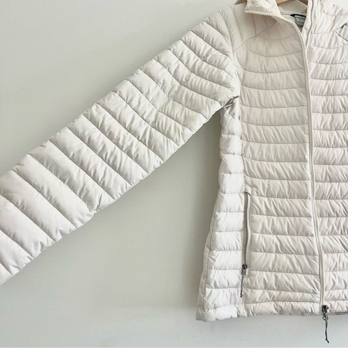 Columbia OmniHeat White Puffer Light Packable Jacket w Hood Winter Coat Womens S - Picture 9 of 11