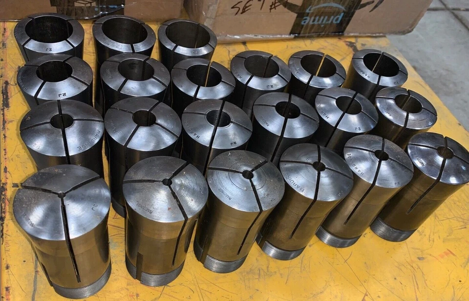 DAVOS 2J Collet Chuck  AND 21 Hardinge Collet Set by 1/16”, 2 ¼-8 Backing Plate - Image 2 of 4