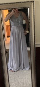 Mori Lee Plata Baile de graduación Vestido Formal Vestido de dama vestido  Talla 10-se ejecuta pequeña. | eBay