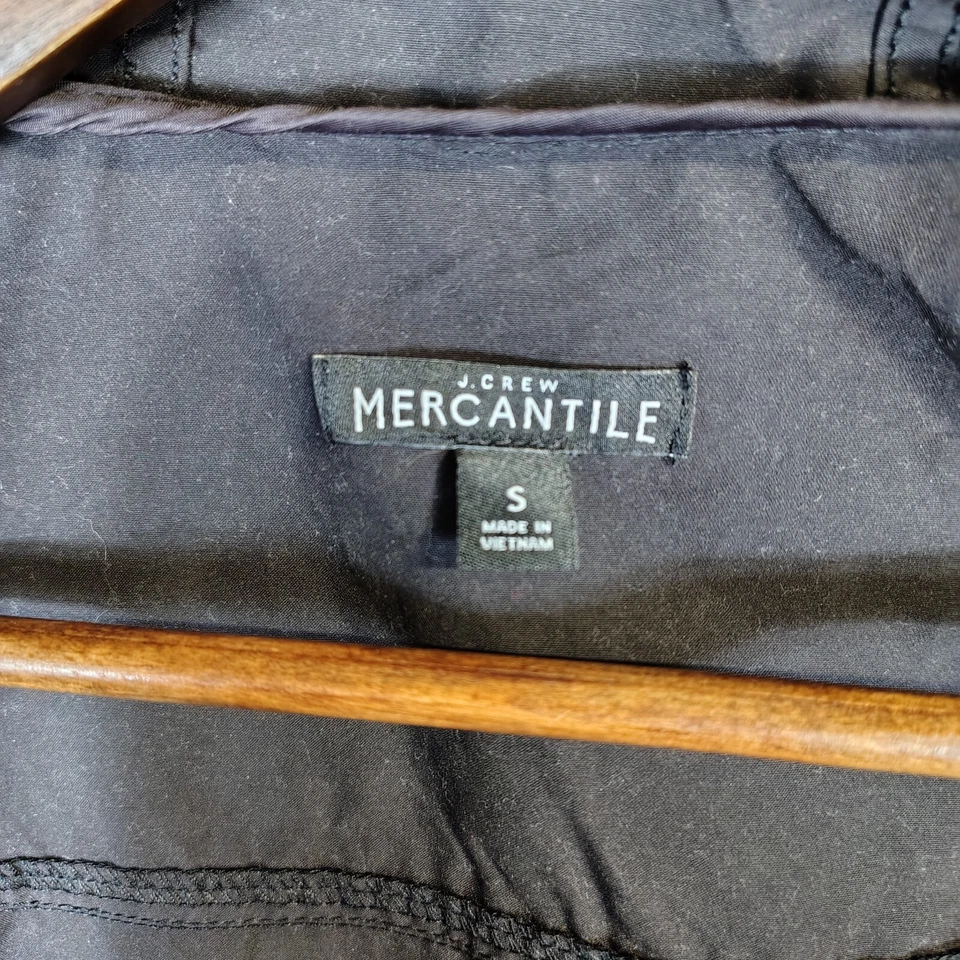 Chaqueta J.Crew Mercantile Para Mujer Pequeña Gris Cremallera Completa Botón a Presión Lluvia Exterior Foto 4 de 4