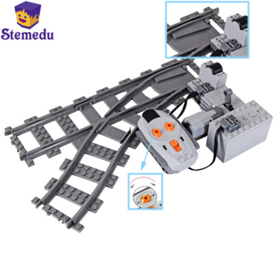 City Train Track Train MOC Building Blocks Remote Control Change Track Device 