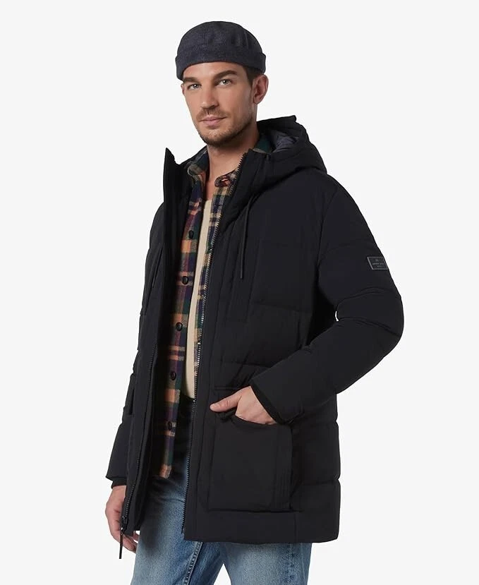 *NUEVO* Chaqueta de plumón Andrew Marc resistente al agua de longitud media para hombre TALLA XL Foto 2 de 3