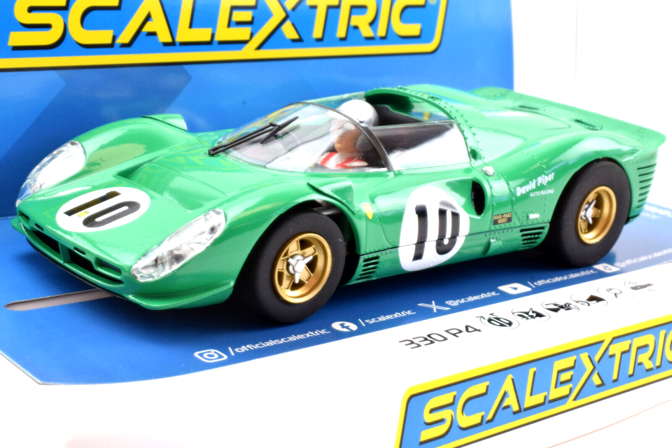 Scalextric Green 330 P4 - David Piper W/ Lights 1/32 Scale Slot Car ...