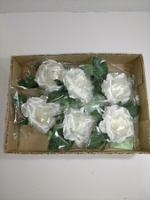 Lot 6 Wedding Bridesmaid Flower Corsage Suit BOUTONNIERE White Also for Crafting