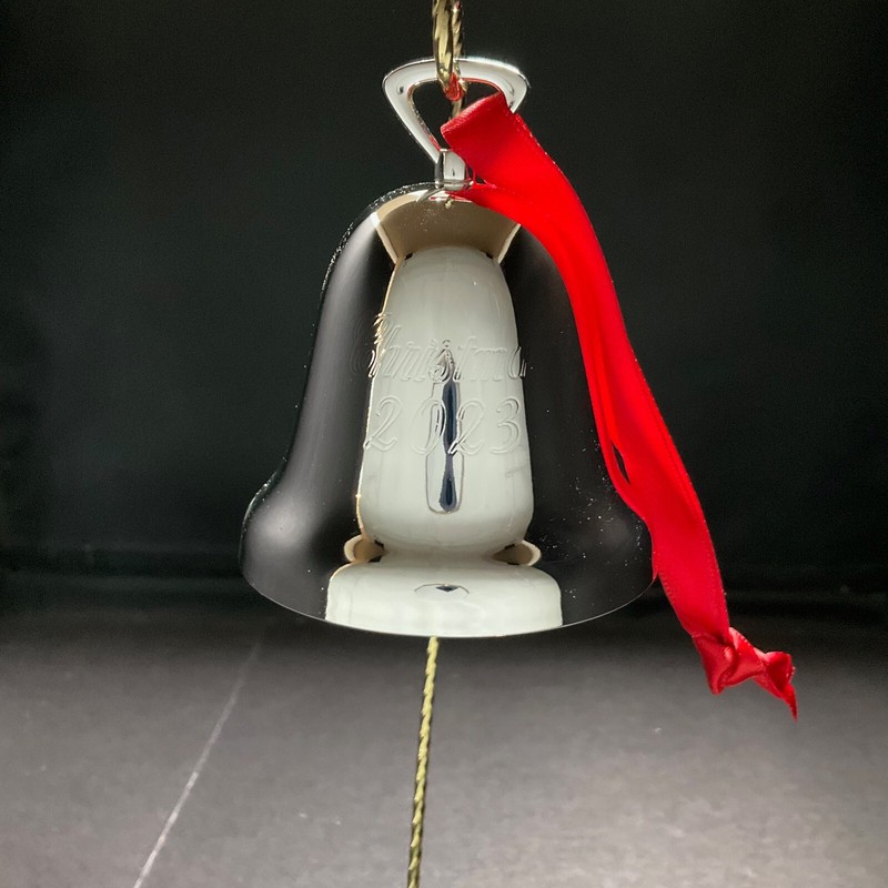 New 2023 Silver-Plate Dated Christmas Bell Ornament #11832