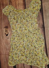Bonnie Jean Girls Yellow Floral Easter Dress Sz 10