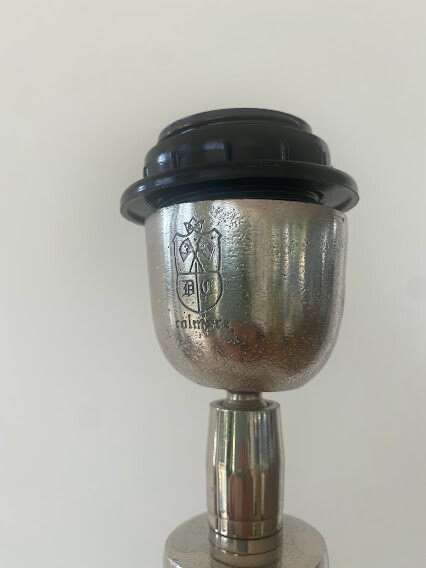 COLMORE Leuchte COOL Alu Silber Tischleuchte Lampenfuß Maritim Style Luxus 58 cm