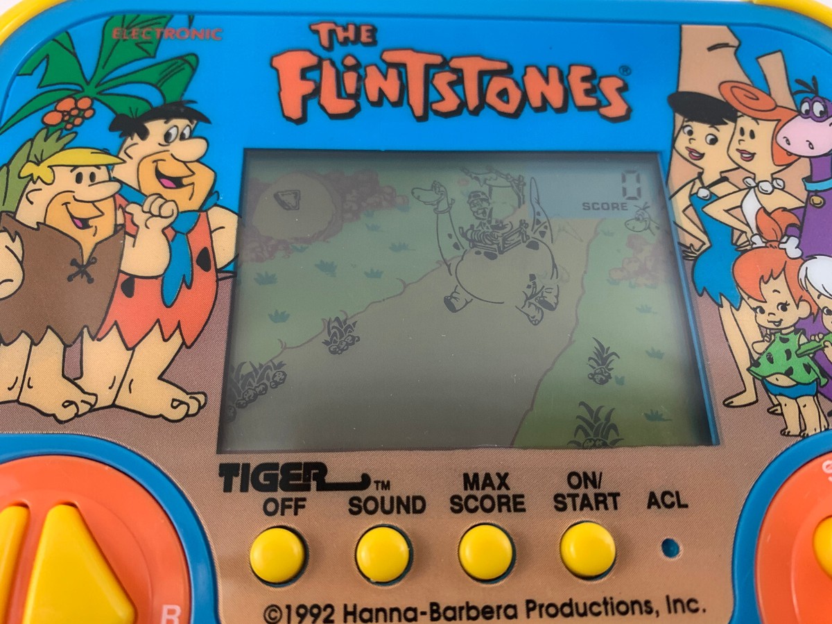 1992 Tiger Electronics The Flintstones LCD Handheld Game w/ Manual