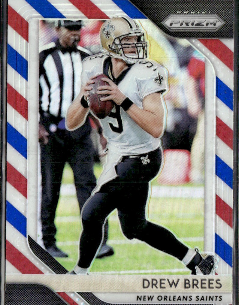 2018 Panini Prizm - Drew Brees #63 Red White & Blue Prizm