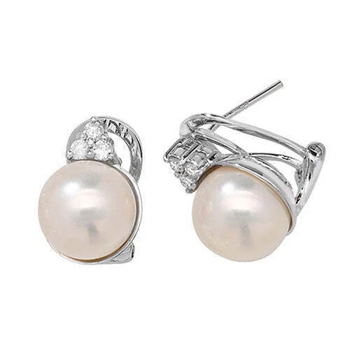 Pearl Dangle/Drop Leverback Fine Earrings