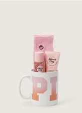 Victoria Secret PINK Warm  Cozy GIFT SET MUG Lotion Mist Socks - NEW 