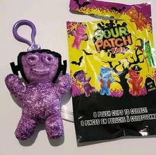 Sour Patch Kids Purple Frankenstein Halloween Plush Keychain Clip