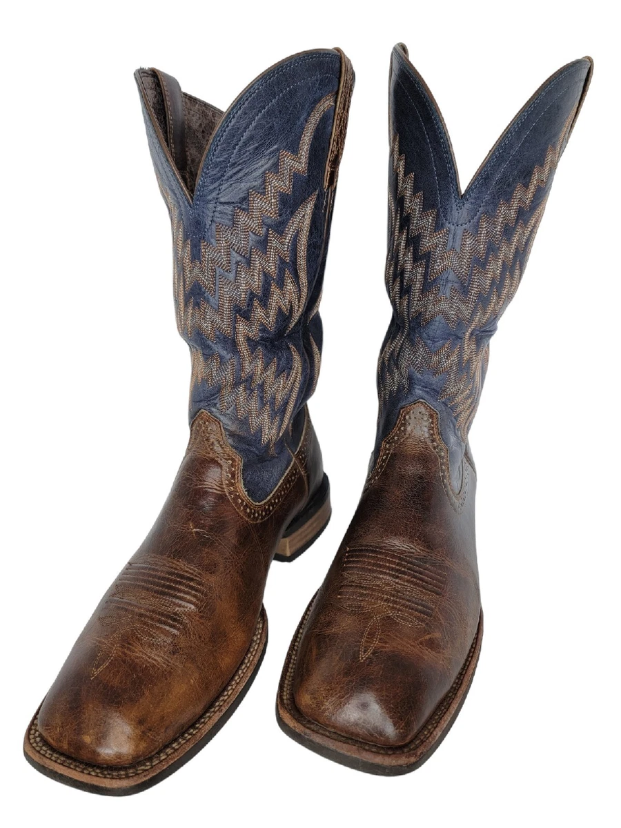 Ariat Mens Tycoon Western Cowboy Boots Brown Blue 10014053 Size