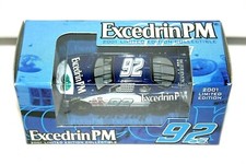Jimmie Johnson Excedrin PM 92 2001 Limited Edition Collectible blue