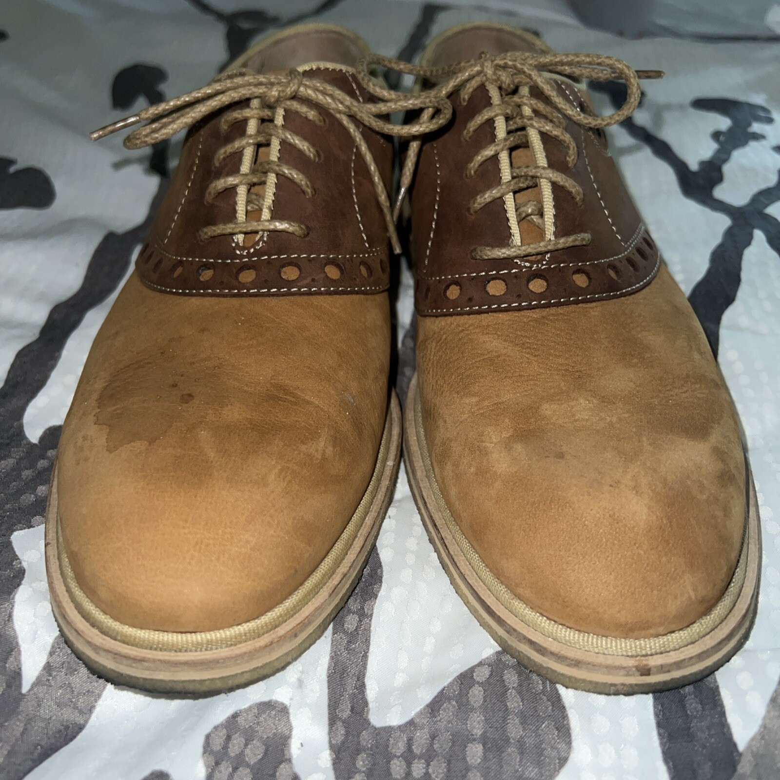 SAOLA Johnston & Murphy Uomo Wagner Sella Pelle di Pecora Brogue Oxford 9M