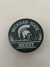 KEVIN MILLER AUTOGRAPH MICHIGAN STATE HOCKEY PUCK