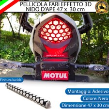 PELLICOLA FARI ADESIVA NIDO D'APE NERO LUCIDO 30 x 47 CM PER GILERA GP 800
