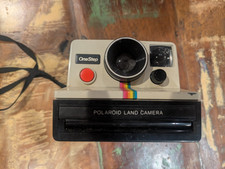 Vintage Polaroid One Step Land Camera - Rainbow Stripe With Strap