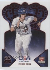 2015 Panini USA Baseball Crown Royale Red 12/50 Chris Okey (Running) #17 0af