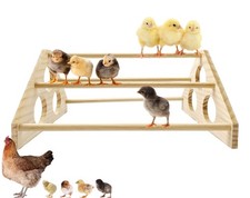 Large Wooden Pine Chick Perch Roosting Bar for Baby Chicks Brooder Coop, Chic...