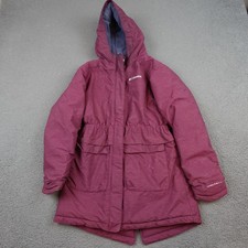 Columbia Jacket Girls Large Purple Omni-Tech Hooded Parka Insulated Winter Coat