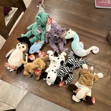 Ty Beanie Babies Retired Original Lot of 9 Plush Toys