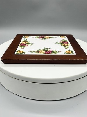 Royal Albert Old Country Rose OCR Trivet Hot plate wood