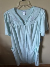 NWT Adonna AQUA Snap Button Waffle Knee/Calf Length Robe XL