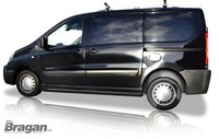 Schwarz Edelstahl Seiten Stangen FüR Fiat Scudo Lwb 2007 - 2016 Van ZubehöR