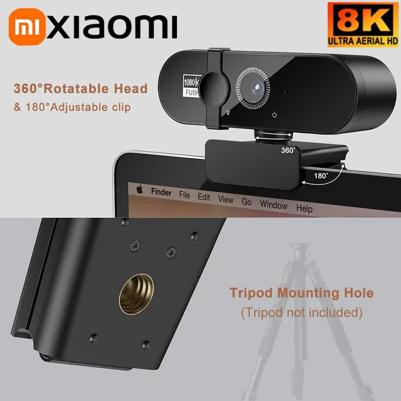 Xiaomi 8K Streaming Web Camera 2K Autofocus Full HD USB Webcam 1080P 60FPS with