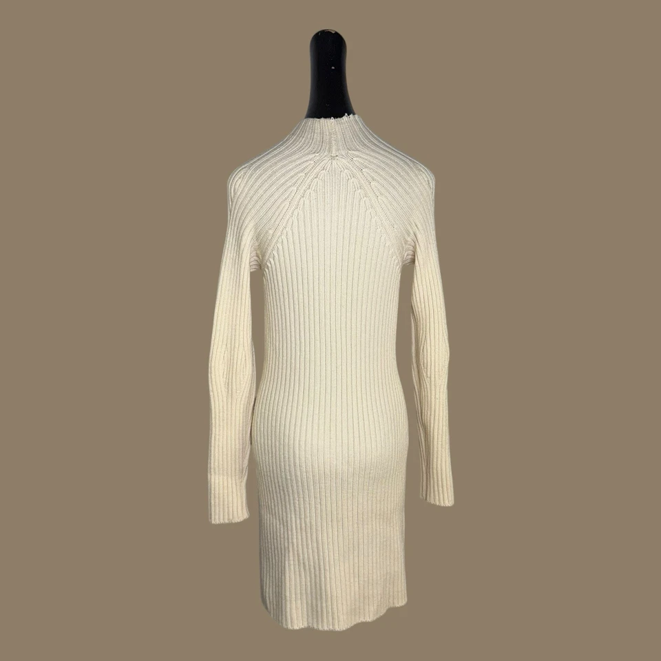 Cárdigan largo de lana acanalado crema Plein Sud Jeanius talla 6 Foto 4 de 4