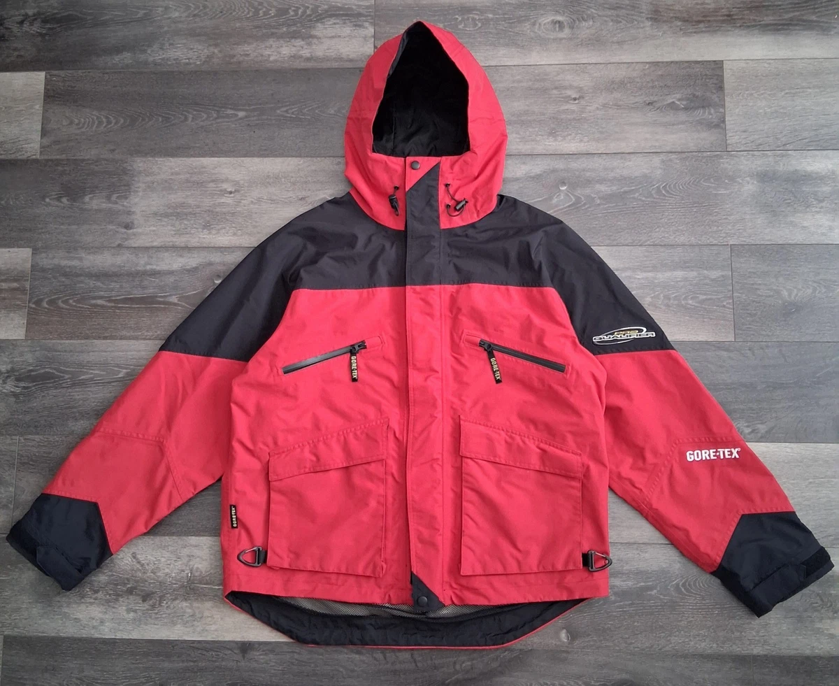 00s BassProShops GORE-TEXマウンテンパーカー黒青テック 古着 バスプロショップス Bass Pro Shops GORE-TEX ゴアテックス