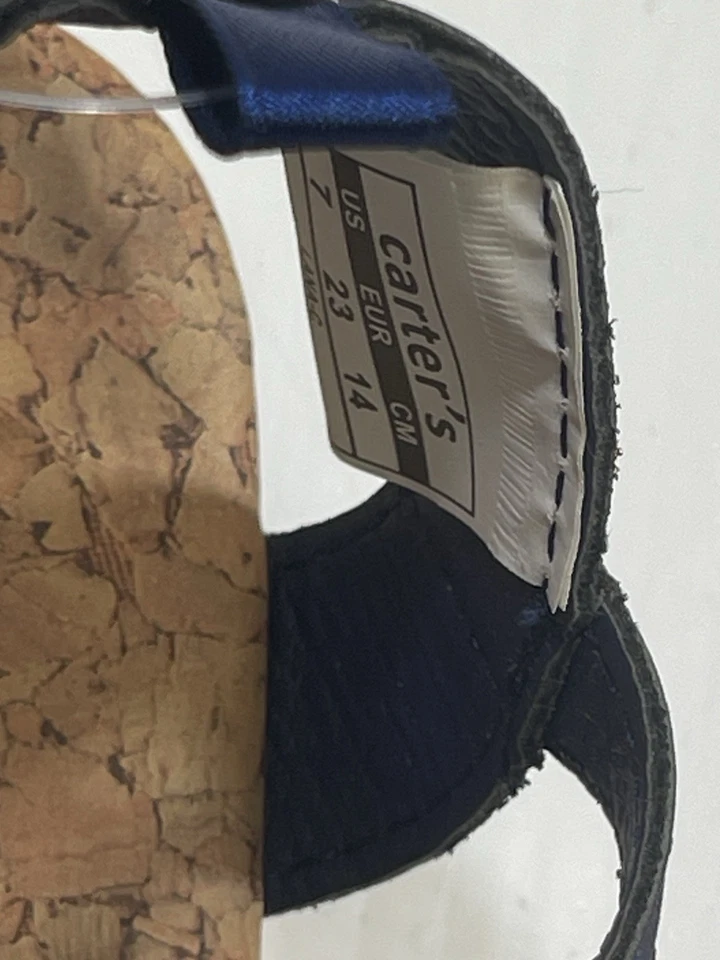 Sandalia Carters Bebé Niño Niñas Azul Blanco Tirantes Punta Abierta Zapatos 7 Foto 3 de 4