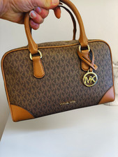 Michael Kors Thompson Medium Brown Purse Crossbody Satchel Bag Handbag Purse MK